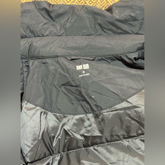 Uniqlo Women M Down Long Trench Coat Black Belted Pockets Lightweight - Picture 7 of 16